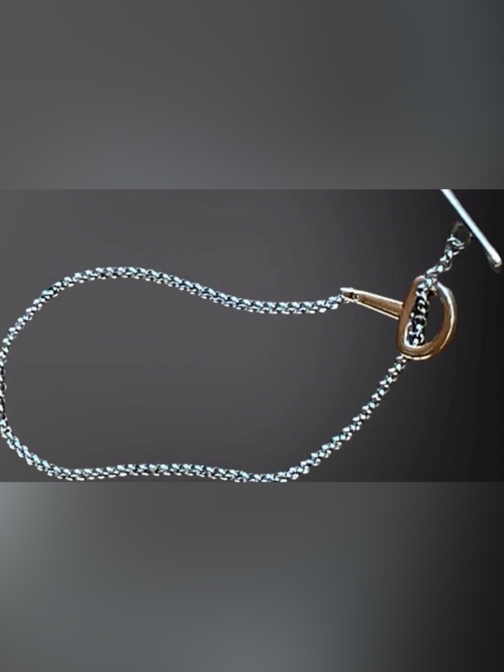 Mixed-Metal Equestrian Toggle Necklace in Silver and Gold